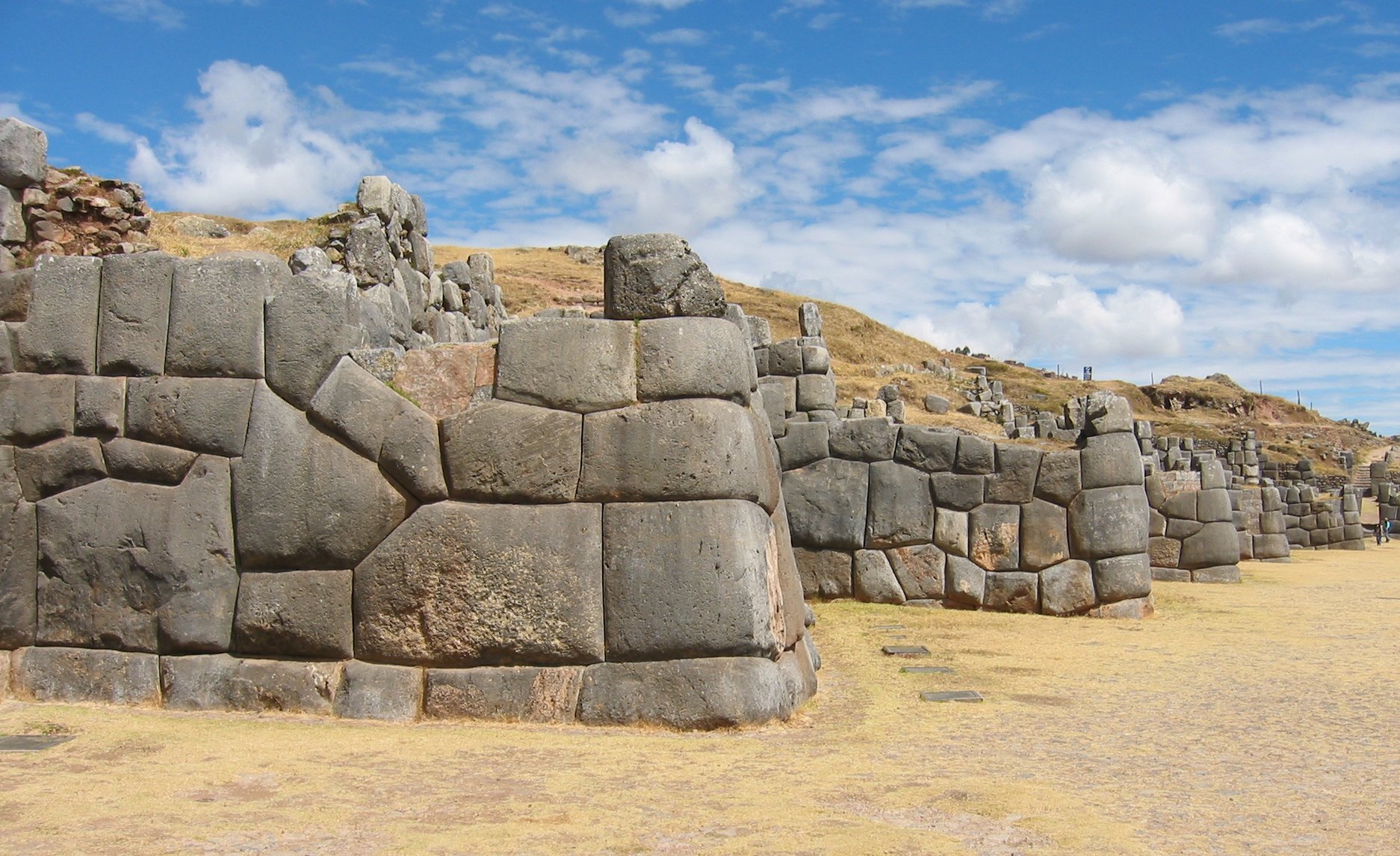 Inca stone walls at Sacsayhuaman above Cusco