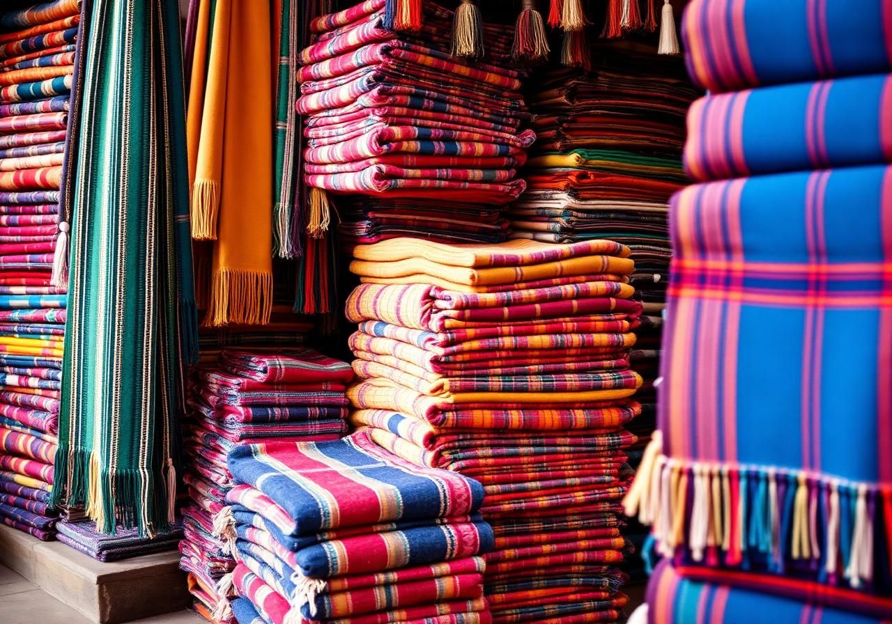 Andean textiles at San Pedro Market