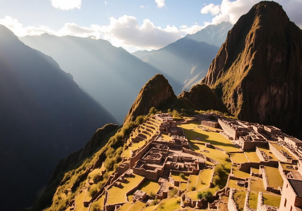 Pisac terraces in the Sacred Valley