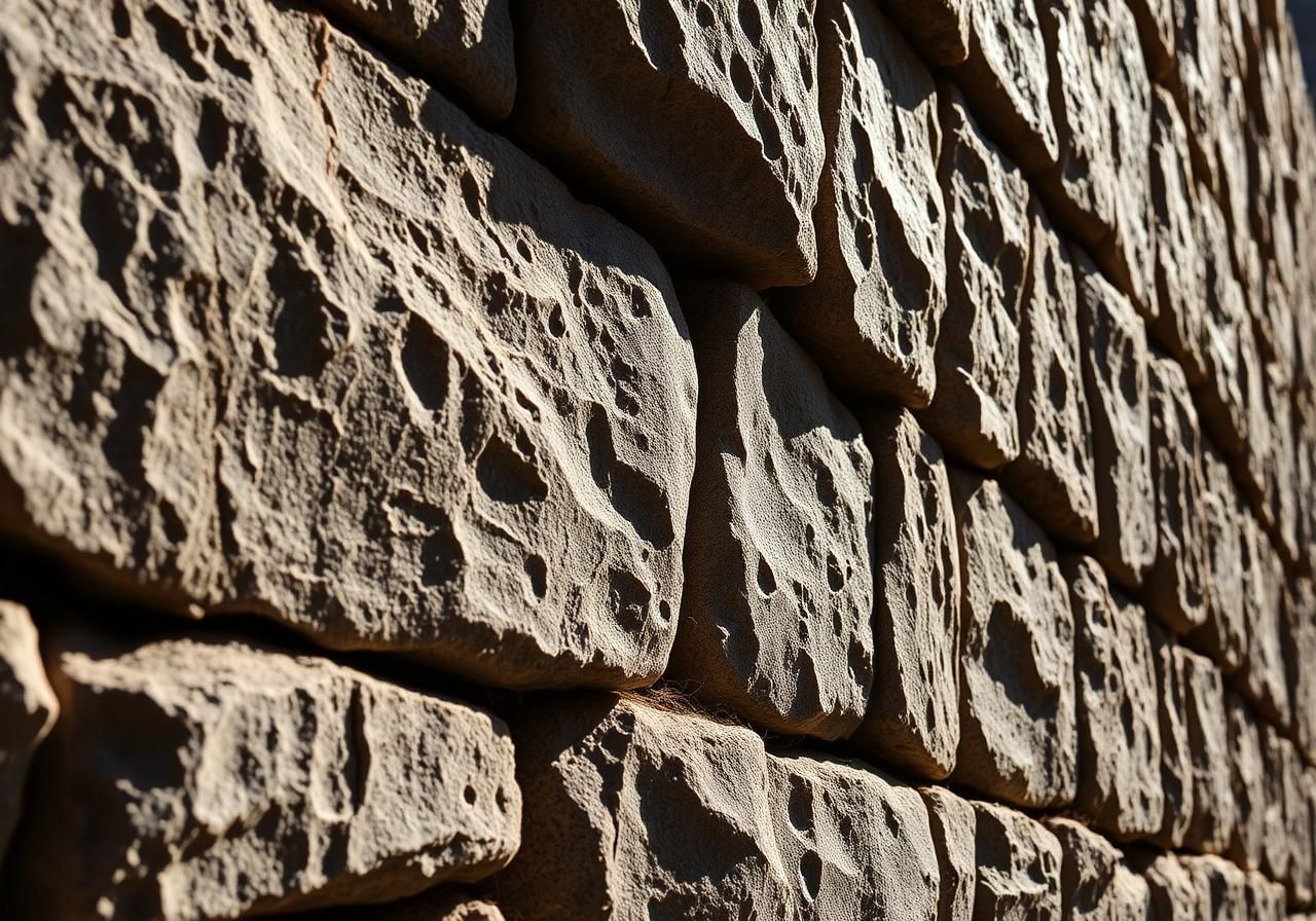 Twelve-angled stone close-up