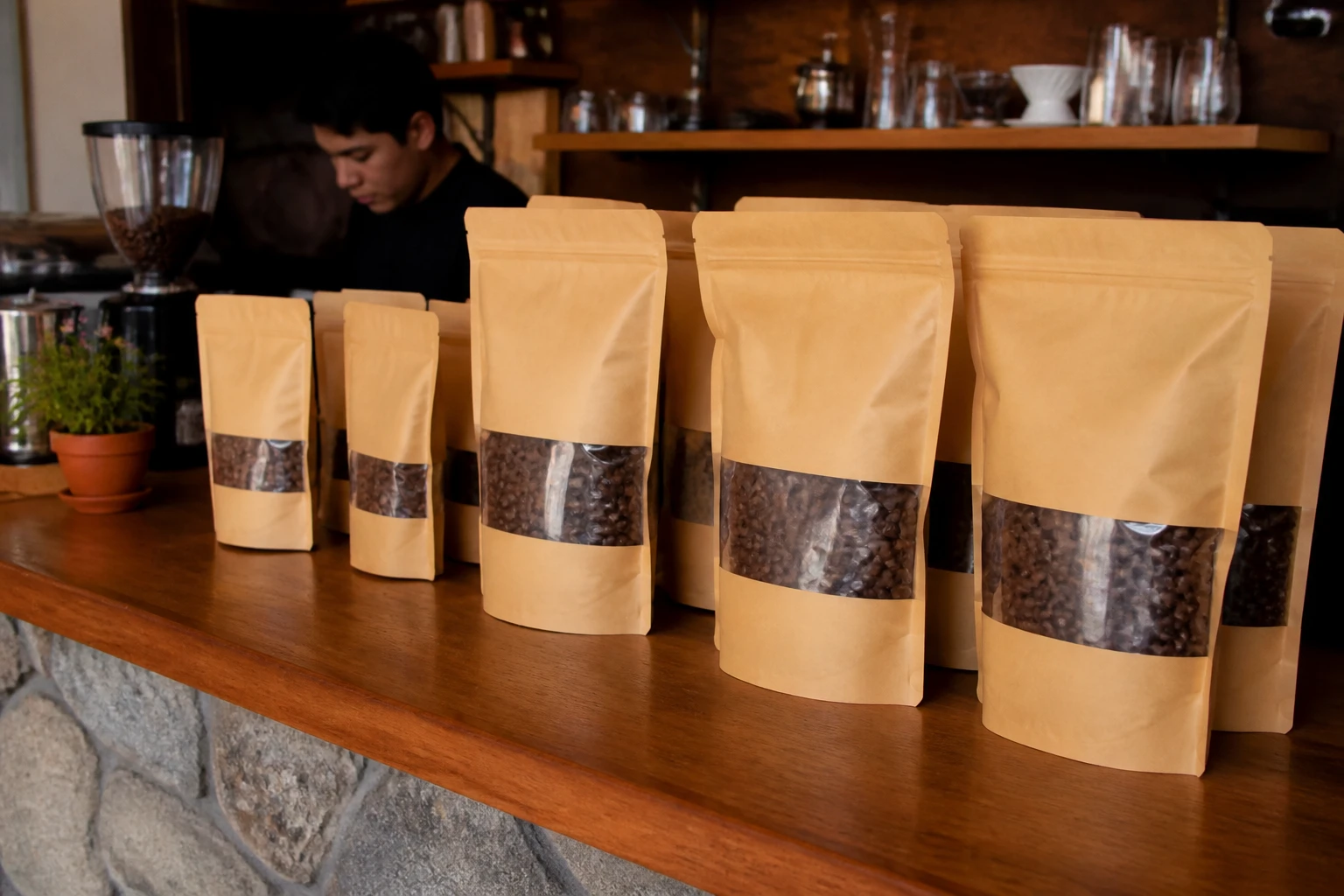 Peruvian coffee beans available to take home