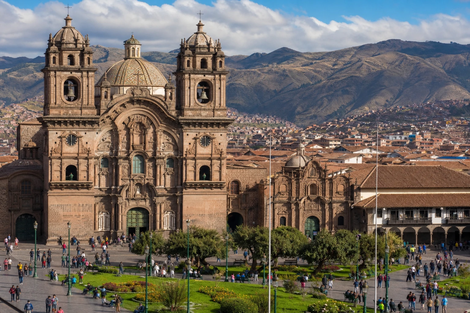 Historic architecture in Cusco’s city center near Cusco Cathedral