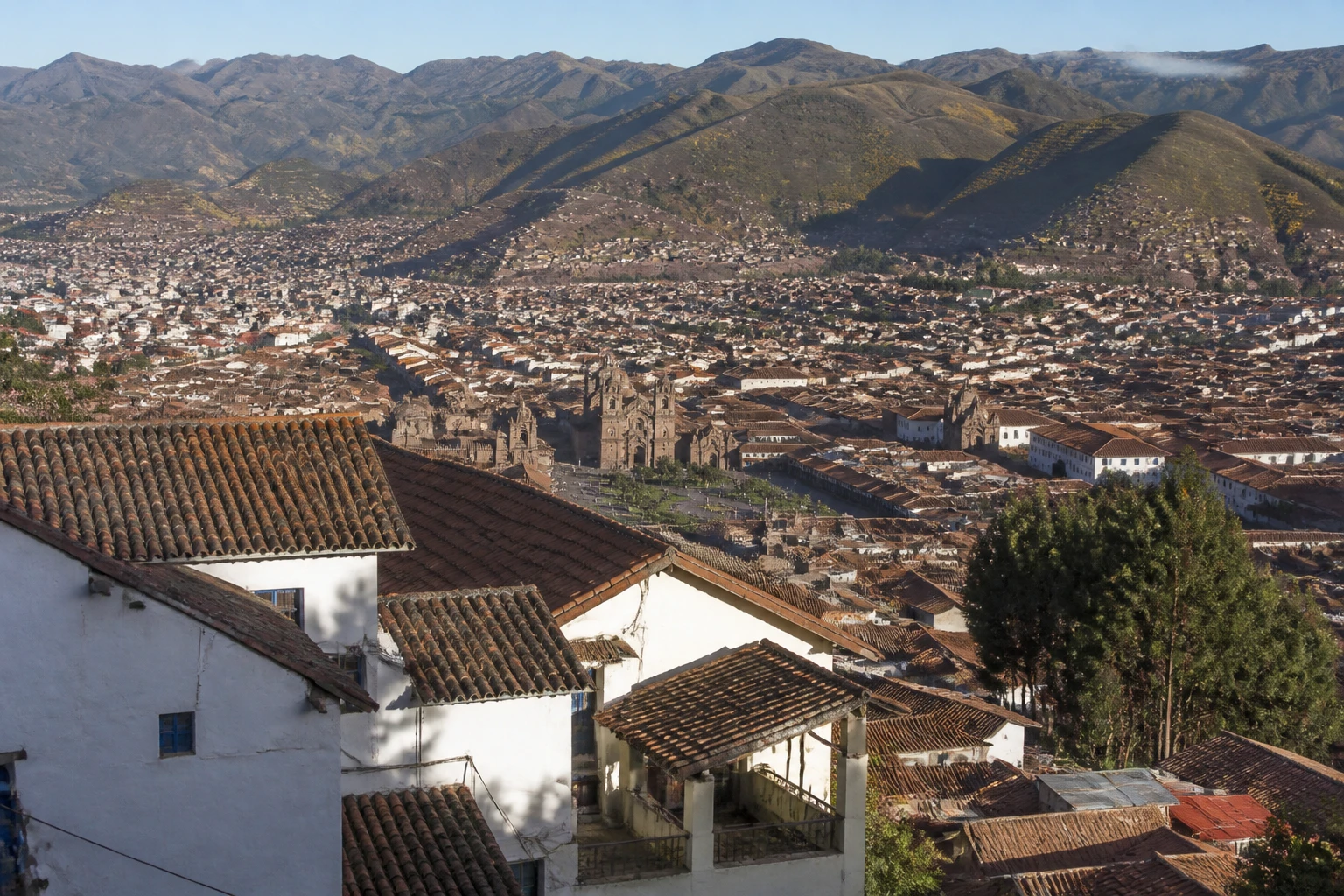 View across Cusco from an urban viewpoint