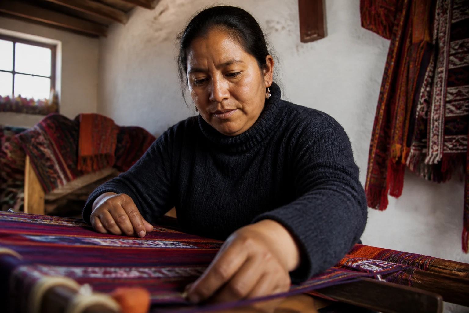 Artisan at work in San Blas, Cusco