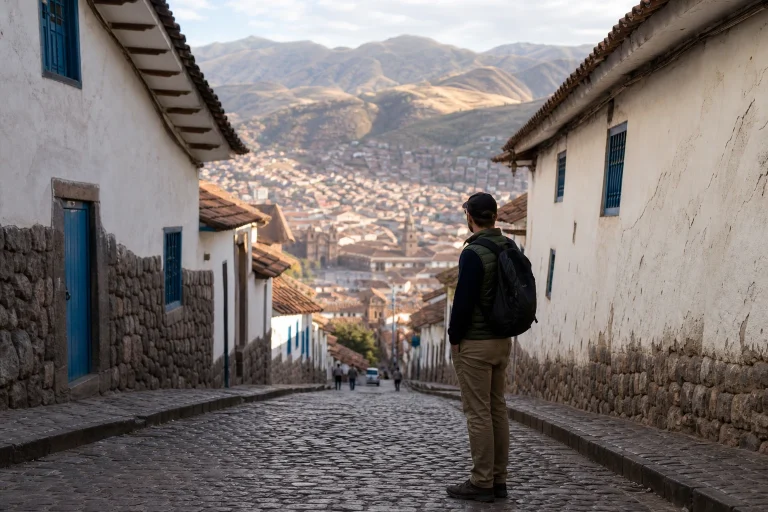 Traveler planning a flexible day in Cusco