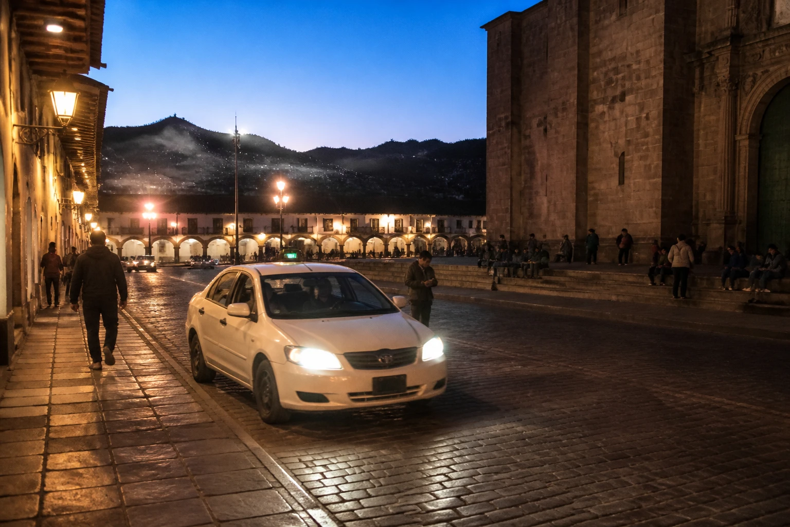 Evening transport in Cusco