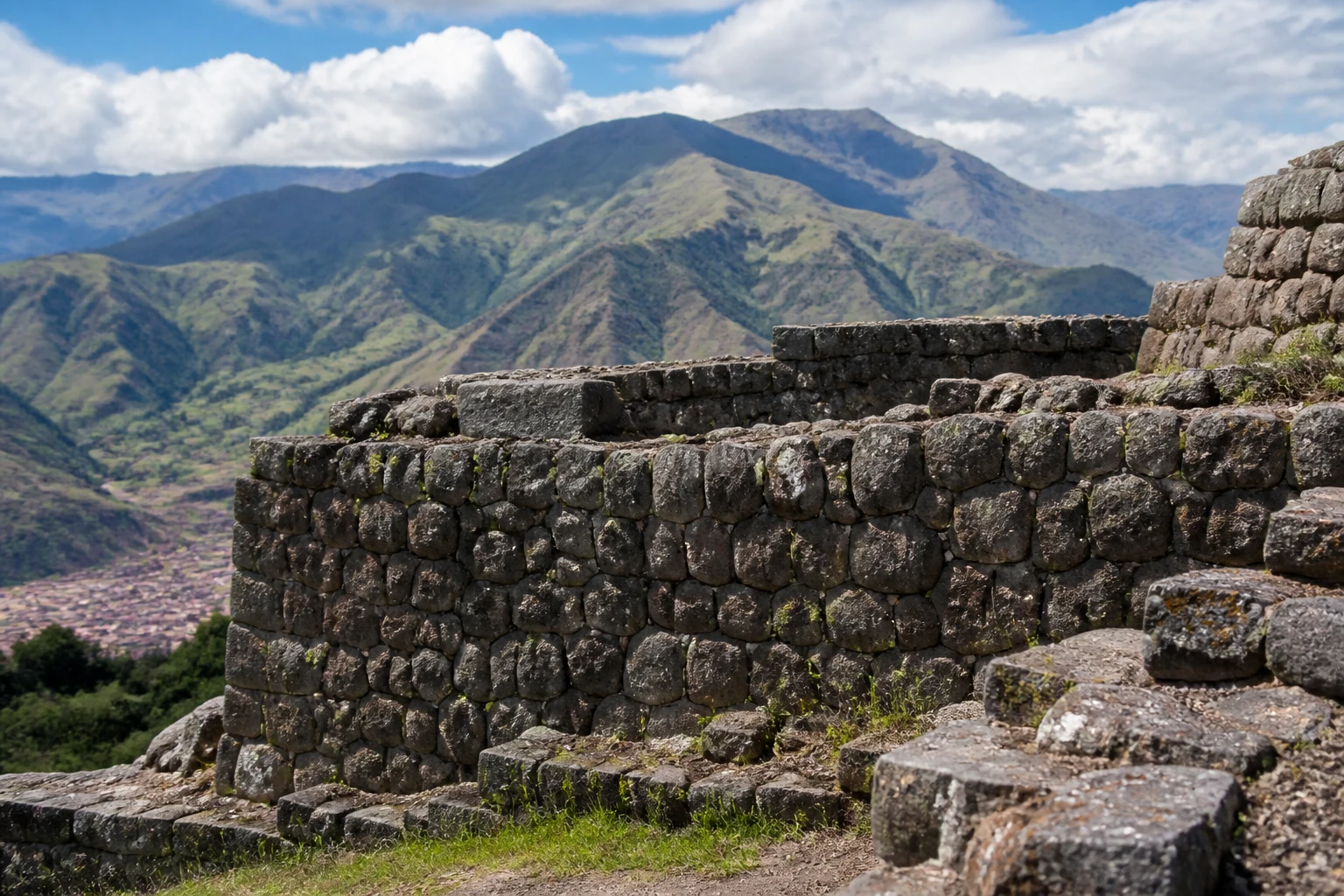 Stonework and highland scenery on Cusco’s archaeological circuit.