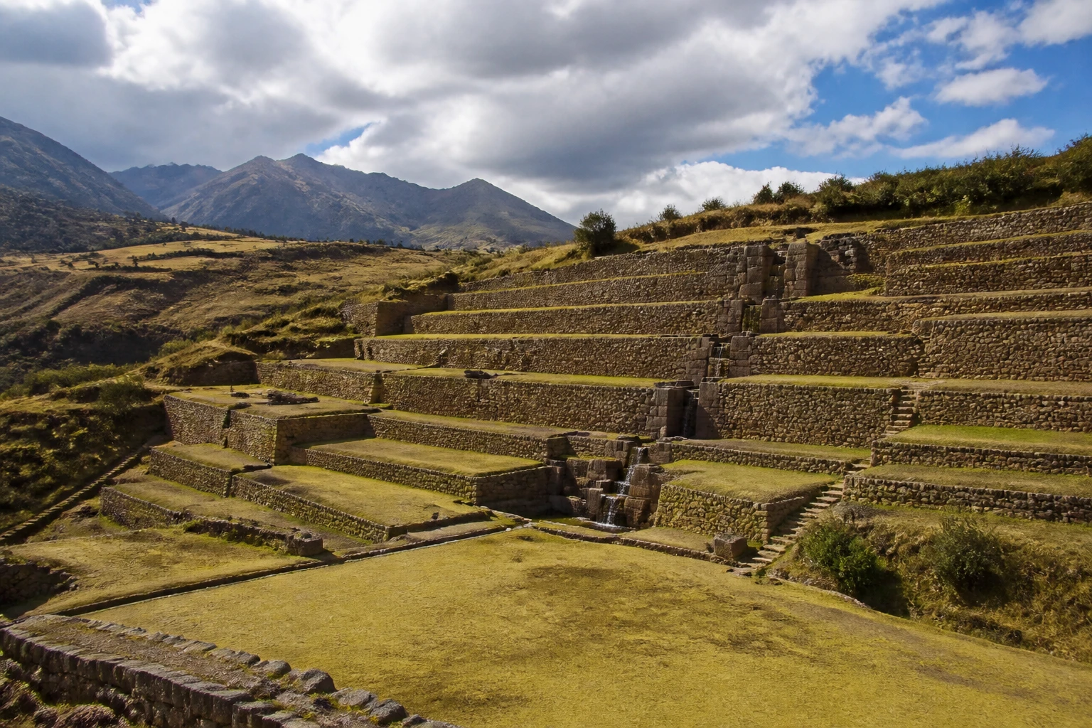 Archaeological terraces at Tipón near Cusco